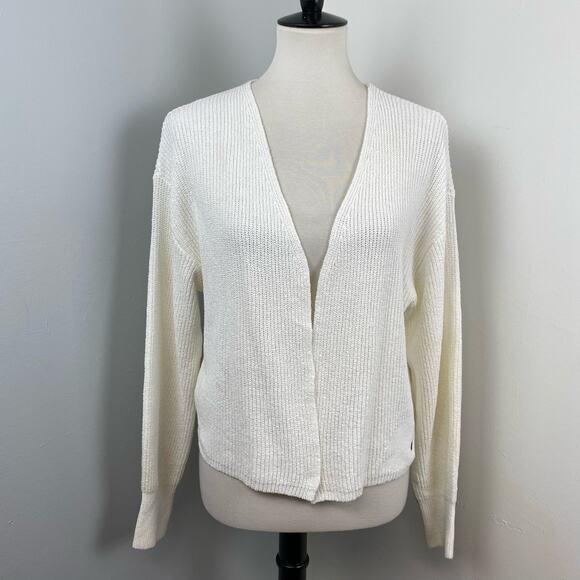 n:PHILANTHROPY White Ribbed Knit Open Cardigan Small NEW NWT - Picture 1 of 9